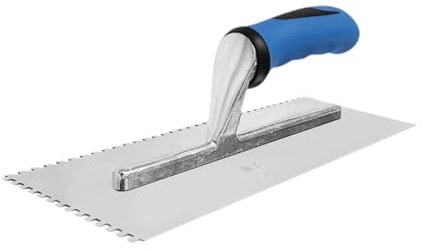 Folpus Fliesenkelle, Trockenbaukelle, Zahnkelle, Hand-Zementkelle, Glättwerkzeug, Fliesenbodenkelle für Gips, Fliesenmörtel, 4 Mm Vierkantzahn