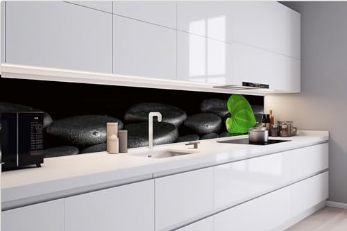 Dimex Self-Adhesive Film for Kitchen Splashback, Green Leaf SPA, 420 x 60 cm, Adhesive Film, Decorative Film, Splash Guard for Kitchen, Made in EU