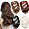 FloralGrace Lot de 4 pinces à cheveux plates - Motif léopard - Rondes - Pour femmes et filles - Pinces plates avec forte adhérence pour cheveux épais et fins