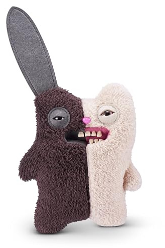 Fuggler Misfit Monsters 9-inch by ZURU, Funny Ugly Monster Plush Toy, Soft Doll Plushies for Kids and Adults (Rabid Rabbit & Old Tooth)