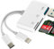 Lector Tarjetas USB C Lightning a SD(3en2)USB OTG Cable 3.0 Adaptador Micro SD TF Card Reader para iPhone 16 15 14 13 Pro Max Tipo C Adapter para Apple para iPad Compatible Con Samsung Android Cámara