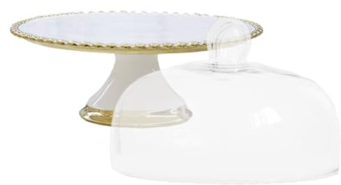 LOPUNER Alzatina con Copertura Torte e Dolci Piatto Decorativo per Feste e Speciali Design Chic e Raffinato per Frutta e Snack