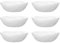 Acan Tradineur - Pack de 6 Cuencos de Vidrio Opal, Modelo Coconut, Bol para Desayuno Extra Resistente, Apto para lavavajillas y microondas (Blanco - Ø 15,3 cm)