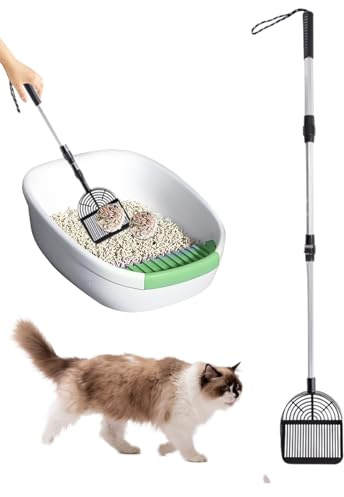Rechen für Hühnerkot und Sand – verstellbarer und robuster Rechen für Hühnerstall – Tierkotreiniger für Garten, Geflügelfarm, Stall, Innenbereich, Außenbereich, Wohnung, Park, Cag