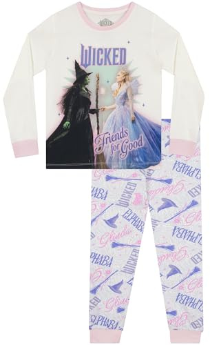 Wicked Pyjamas, Elphaba And Glinda Girls Pyjamas, Cotton Girls' Pyjama Sets, Ages 2 To 10 Years