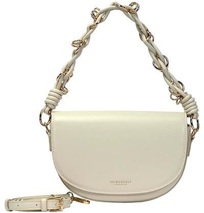 SEIDENFELT Damen Umhängetasche SUNDBY Saddlebag (Cloud) | Zierkette