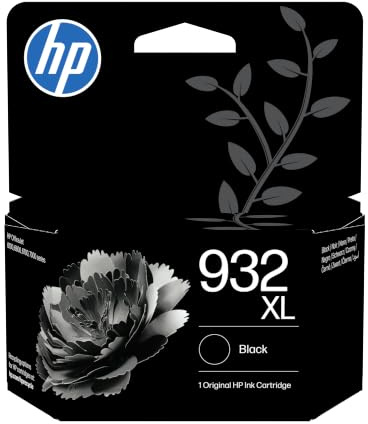 HP 932XL Schwarz Original Druckerpatrone, hohe Reichweite | Tinte für HP OfficeJet 6100, 6600, HP OfficeJet Pro 6700, 7000, 7000, 7000, ~1000 Seiten (CN053AE)