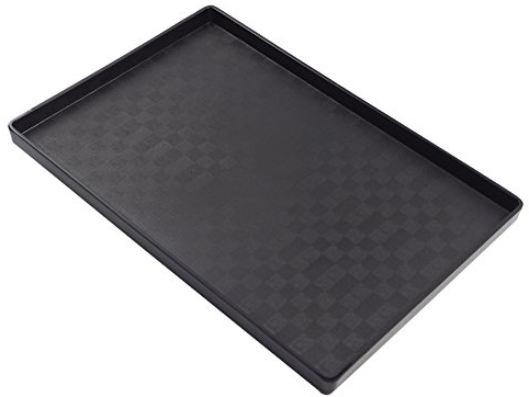 Reptile Food Bowl OMEM Large Water Dish,Feeding Dish, Tortoise Bowl (XL, Black lattice)