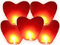 JRing Farolillos Voladores, Farolillos de Corazón Rojos (Pack 5)