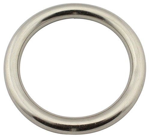 Edelstahl Ringe (geschweißt und poliert) - 6x45 mm - (Menge: 2 Stück) - rostfreier Edelstahl A4 (V4A) - SC-Normteile