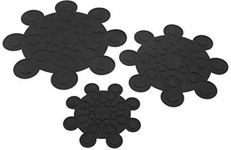 Geo Pan & Dish Protector 3pcs Set Black