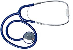 Pflegehome24® Stethoskop Flachkopf-Stethoskop blau, super Diagnostik, super Akustik