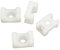 100x Base de tornillo para las abrazaderas de los cables 15x10mm Blanco natural Base de montaje