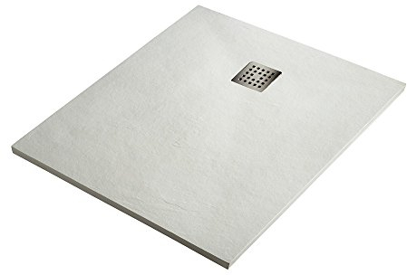 Plato de Ducha Resina Sintextone Mod. Pacifico 80 cm Ancho (170x80, Blanco Ral 9003)