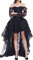 EUDOLAH Women's Gothic Steampunk Steel Boned Corset Dress Skirt Set Costume (UK 14-16 (2XL), Black)