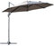 Outsunny 3 x 3(m) Cantilever Parasol with Cross Base, Garden Umbrella with 360° Rotation, Crank Handle and Tilt for Outdoor, Patio, Grey