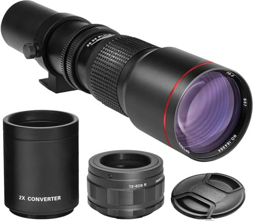Canon EOS R Series Telephoto Lens - 500mm/1000mm f/8 Manual, High-Power