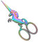 FurryValley Bastelschere Einhorn Vintage Bunte Stickschere Edelstahl Schere scharfe Spitze Storch 11.5cm für DIY Schneider Stickerei Kreuzstich Handarbeiten Kunstwerk Alltagsgebrauch(Regenbogenfarben)