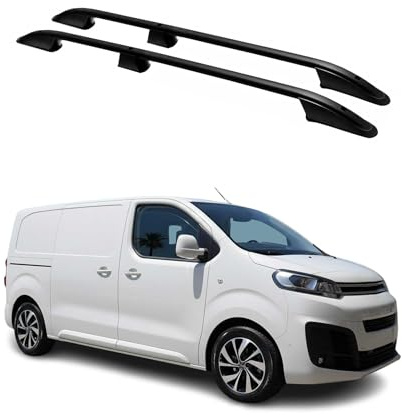 OMAC Dachreling für Citroen Jumpy 2016-2026 L1 Kurzer 2X Alu Schwarz | Dachgepäckträger, fahrzeugspezifisch