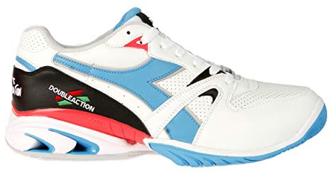 Diadora Herren Speed Stark Duratech Ag Ac Allcourtschuh Weiß-Hellblau 46 Tennisschuhe, White Blue Fluo, EU