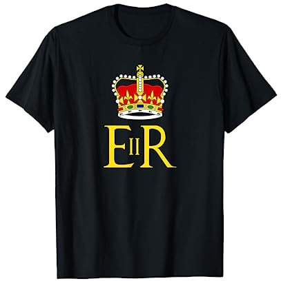 Queen Elizabeth II Royal Coat of Arms Emblem Monarch Crown T-Shirt