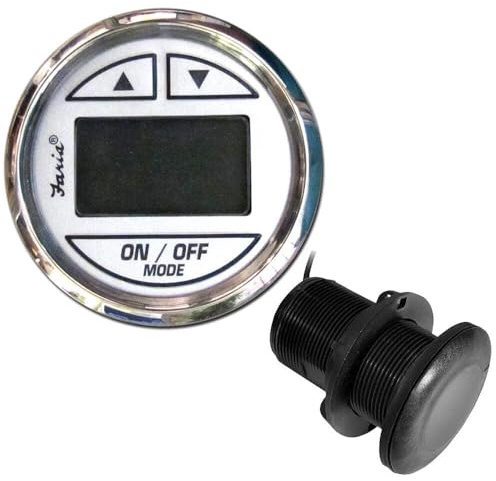 Faria Chesapeake White SS 2 Depth Sounder w/Thru-Hull Transducer