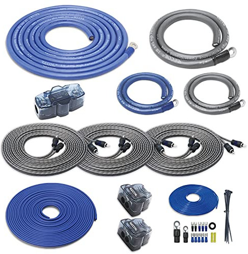 RECOIL RCK0D Kit Cablaggio Doppio Amplificatore 0 Gauge (50mm²) CCA