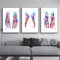 WTEVMAIY Fuß-Set, Skelett, Leinwand, Malerei, Fußknochen, Anatomie, Medizin, Poster, Drucke, Wandkunst, Bild für Wohnzimmer, Wanddekoration, rahmenlos, 50 x 70 cm, 3 Stück