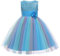 M MUNCASO Mädchen Prinzessin Kleid Pailletten Tüll Blume Regenbogen Rundkragen Ärmellos Abendkleid Geburtstagsfeier Hochzeit Brautjungfer Mädchen Abendkleider Kleinkind Alter für 2-13 Jahre(Blau)