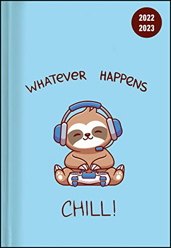 Collegetimer Chill! 2022/2023 - Schüler-Kalender A5 (15x21 cm) - Faultier - Day By Day - 352 Seiten - Terminplaner - Notizbuch - Alpha Edition (Collegetimer A5 Daily)