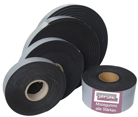 Dichtungsband Selbstklebend 10m Rolle Moosgummidichtung Gummidichtung Türdichtung Hubdach Moosgummi EPDM Schaumstoff Dichtung (Stärke: 8mm, Breite: 50mm (5cm))