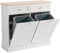 LOUVIXA Tilt Out Trash Bin Cabinet Dog Proof Trash Can Holder with Two Solid Wood Hideaway Trash Holder Drawers, Free Standing Recycling Cabinet