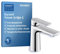 Duravit Tulum Waschtischarmatur, Größe S (Auslauf Höhe 97 mm), Wasserhahn Bad, Waschbecken Armatur mit FreshStart-Funktion, Chrom