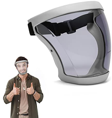 Super Full Face Schutzschilde, Gesichtsschutz Vollschutzbrille Mit Rahmen, Anti-Fog Anti-Staub Wiederverwendbares Super Protective Face Shield Sicherheitsausrüstung, All-Inclusive-Gesichtsschutz