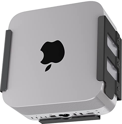 IFCASE Hitzeableitungsdesign, kratzfestes inneres Aluminium unter dem Schreibtisch, Wand, VESA-Halterung für Mac Studio M4 M3 M2 M1 Max/Ultra (schwarz)