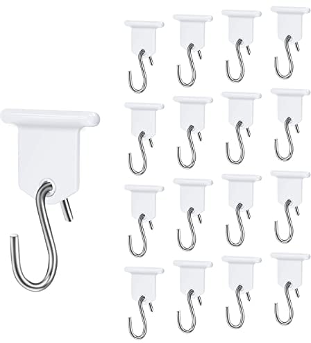 URAQT 17 Pezzi Ganci per Tende da Campeggio, Ganci per Tende da Sole con Gancio a S, Gancio per Tenda da Sole per Camper, per Camper, Roulotte, Campeggio, Giardino, Interni ed Esterni