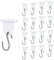 URAQT 17 Pezzi Ganci per Tende da Campeggio, Ganci per Tende da Sole con Gancio a S, Gancio per Tenda da Sole per Camper, per Camper, Roulotte, Campeggio, Giardino, Interni ed Esterni