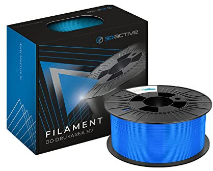 3DACTIVE Filament PLA 1,75 mm, für 3D Drucker und 3D Stift, Maßgenauigkeit +/- 0,03mm, Vakuumverpackung, 1100g / 1.1KG (2.4 LBS) Spule - Perlblau