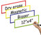 MVISUAL Magnetische trocken abwischbare Etiketten, größer, 30,5 x 10,2 cm, groß, trocken abwischbar, magnetische Etiketten für Whiteboards, Kühlschrank, Schule, Klassenzimmer, 8 Stück