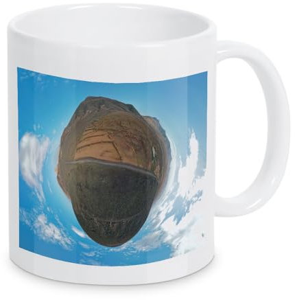artboxONE Tasse Fuerteventura -Denkmal Unamuno von Dienstleistungsdrohne.de - Kaffeetasse Natur