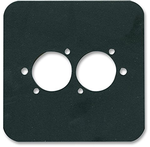 2 placas XLR, 1G, negro, accesorios para placas frontales, 1 unidad | 82511-RC