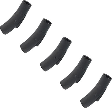 UNICRAFTALE 4 Sets Bayon Et Verschlüsse Aus Gunmetal Edelstahl Mit Druckknopf Rohrverschlüssen 6 Mm Loch Metallsäulenverschlüsse Lederband Endverbinder Für Die Schmuckherstellung