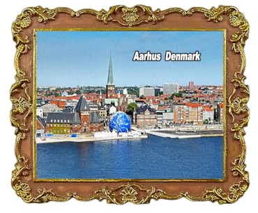 Aarhus Dänemark Kühlschrankmagnet 3D Reise Souvenir Kühlschrank Dekoration Magnetaufkleber Handwerk Kollektion