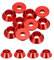 QUARKZMAN Rondelles Coniques M6, Rondelles de Tête de Coupe en Aluminium Anodisé pour Vis RC/FPV/PC/Drone/Pièces de Modèles d'Accessoires Mécaniques, Lot de 10 (Rouge Foncé)