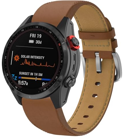 YASPARK Armband für Fenix 7S/Fenix 6S/Fenix 5S, 20mm Echtleder Ersatzarmband QuickFit Armband für Fenix 7S, Fenix 6S, Fenix 5S, Fenix 6S Pro, Fenix 5S Plus, Fenix 7S Sapphire Solar, Fenix 7S Solar