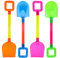 Enjoyaa Beach Spades - 4 Pcs Sand Shovels With Handle, 40cm Kids Pit Toys for Snow, Garden, Backyard Play - ABS Plastic Spade for Boys Girls Gift