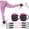 Generic Widerstandsband Frauen Knöchel Übungsband mit Manschetten 5pcs/Set 10 Pfund 20 lb 30 lb dehnbar atmungsaktive Knöchelgurte mit D Ringen einstellbare Fitness Krafttraining Ausrüstung