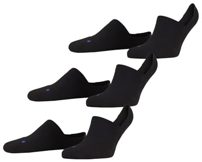 FALKE Unisex Cool Kick Invisible 3-Pack Füßlinge atmungsaktiv schnelltrocknendes Funktionsmaterial leichte Polsterung Plüschsohle High-Cut kühlend sportlich flache Naht an Fußspitze Multipack 3 Paar