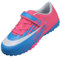 VLOOKST Football Boots Boys Astro Turf Trainers Kids Non-Slip Junior Football Shoes Sports Shoes Outdoor Athletic Sneakers Girls Soccer Shoes Unisex Pink Blue 5UK