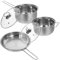 CRILSTYLEO 1juego Ollas De Acero Inoxidable Cazuela De Sopa Sartén Pequeña y Cacerola Compatible Inducción y Gas Para Cocinar Estufas